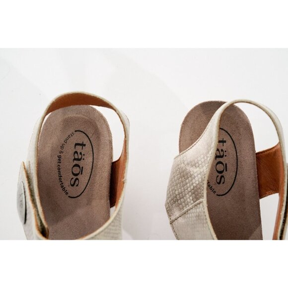 Taos Carousel 2 Wedge Leather Sandals Women's Sz 11 Shoes - Picture 3 of 16